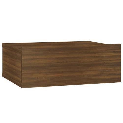 Table de chevet flottante Chêne marron 40x30x15 cm - Photo n°2; ?>