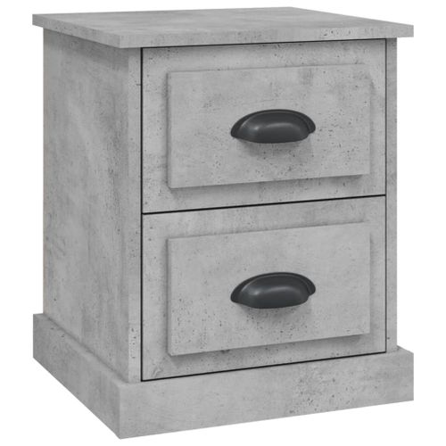 Table de chevet gris béton 39x39x47,5 cm bois d'ingénierie - Photo n°2; ?>