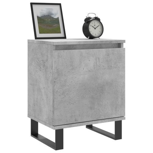 Table de chevet gris béton 40x30x50 cm bois d'ingénierie - Photo n°3; ?>
