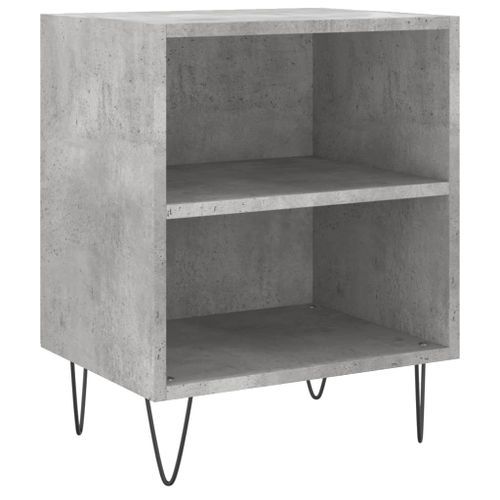 Table de chevet gris béton 40x30x50 cm bois d'ingénierie - Photo n°2; ?>