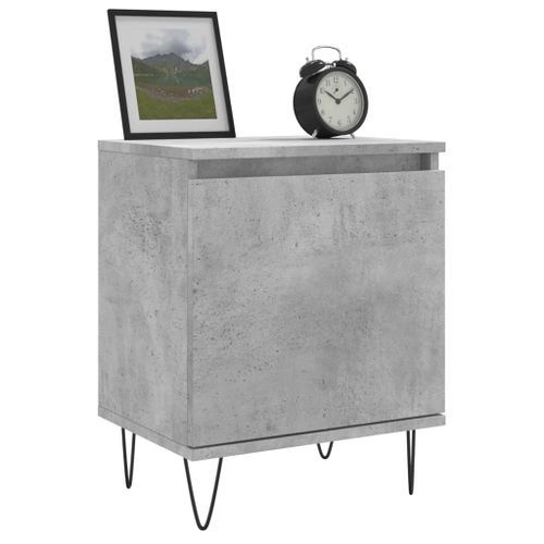 Table de chevet gris béton 40x30x50 cm bois d'ingénierie - Photo n°3; ?>