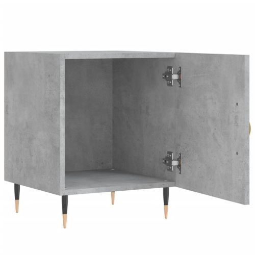 Table de chevet gris béton 40x40x50 cm bois d’ingénierie - Photo n°3; ?>