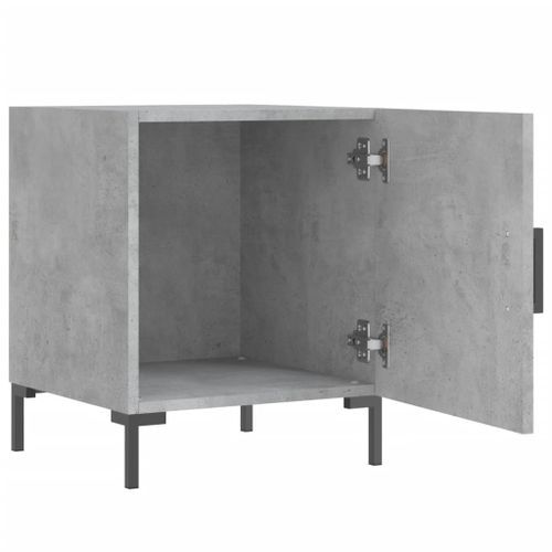 Table de chevet gris béton 40x40x50 cm bois d’ingénierie - Photo n°3; ?>