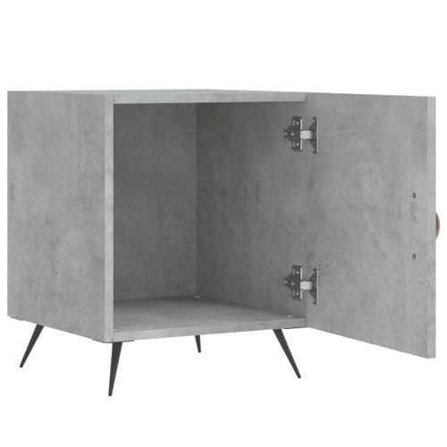 Table de chevet gris béton 40x40x50 cm bois d’ingénierie - Photo n°3; ?>