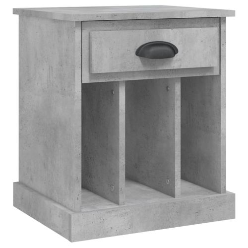 Table de chevet gris béton 43x36x50 cm - Photo n°2; ?>