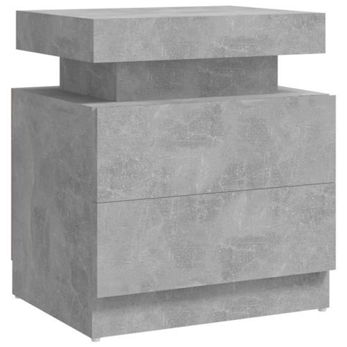 Table de chevet Gris béton 45x35x52 cm Bois d'ingénierie - Photo n°2; ?>