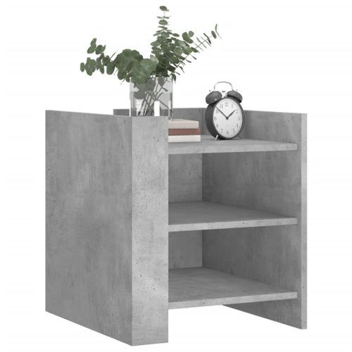 Table de chevet gris béton 45x50x50 cm bois d'ingénierie - Photo n°3; ?>