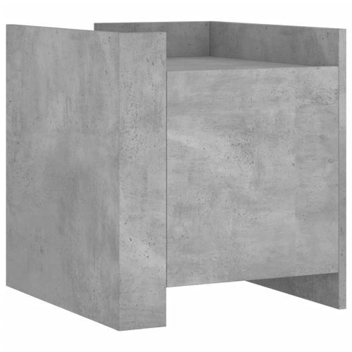 Table de chevet gris béton 45x50x50 cm bois d’ingénierie - Photo n°2; ?>