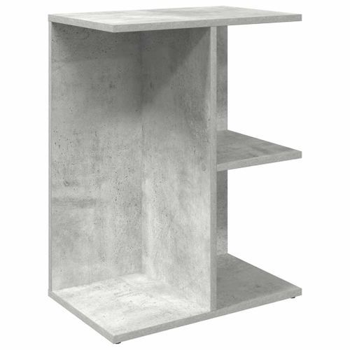 Table de chevet gris béton 46,5x29x61 cm bois d'ingénierie - Photo n°2; ?>