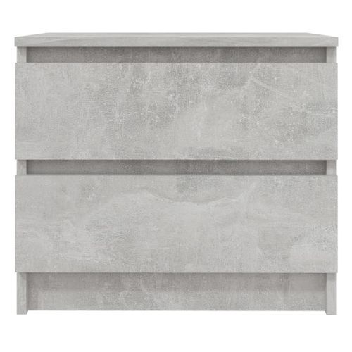 Table de chevet Gris béton 50x39x43,5 cm - Photo n°3; ?>