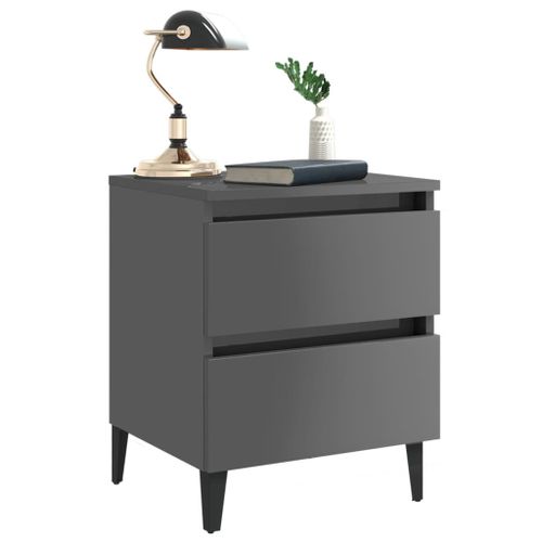 Table De Chevet Gris Brillant 40x35x50 Cm 15 Table de chevet Gris brillant 40x35x50 cm - Photo n°3; ?>