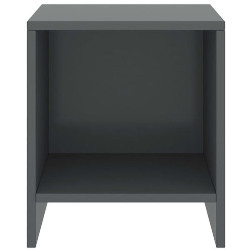 Table de chevet Gris foncé 35x30x40 cm Bois de pin massif - Photo n°2; ?>