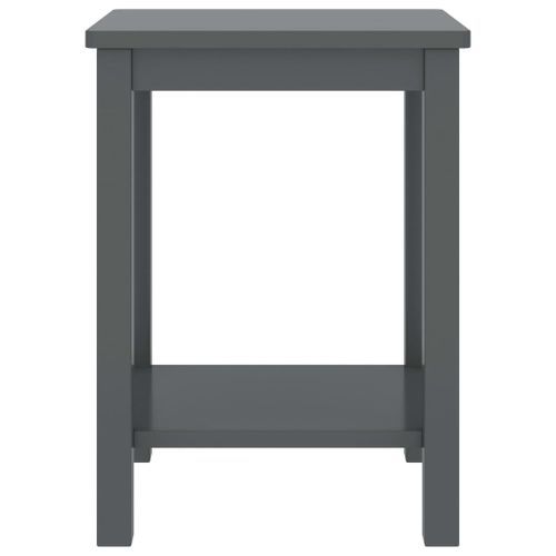 Table de chevet Gris foncé 35x30x47 cm Bois de pin massif - Photo n°2; ?>