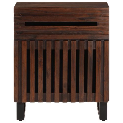 Table de chevet marron 50x34x60 cm bois manguier solide - Photo n°2; ?>