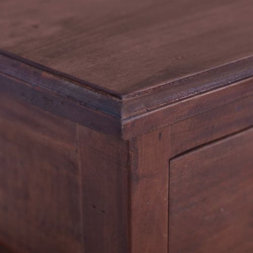 Table de chevet Marron classique Bois d'acajou massif - Photo n°3; ?>