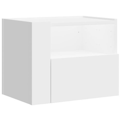 Table de chevet murale blanc 45x30x35 cm - Photo n°2; ?>