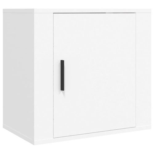 Table de chevet murale Blanc 50x30x47 cm - Photo n°2; ?>