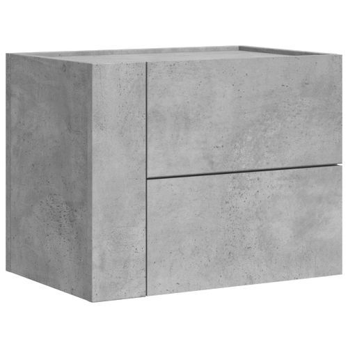 Table de chevet murale gris béton 45x30x35 cm - Photo n°2; ?>