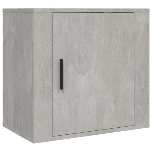 Table de chevet murale Gris béton 50x30x47 cm - Photo n°2; ?>