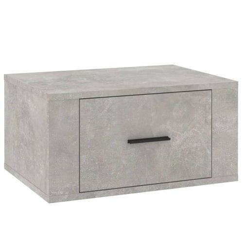 Table de chevet murale Gris béton 50x36x25 cm - Photo n°2; ?>