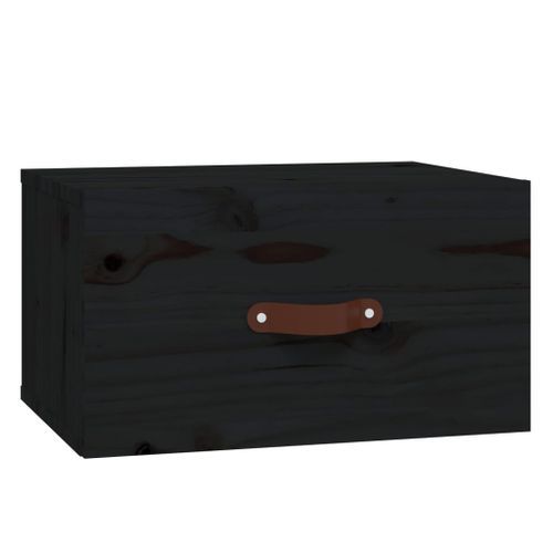 Table de chevet murale Noir 40x29,5x22 cm - Photo n°2; ?>