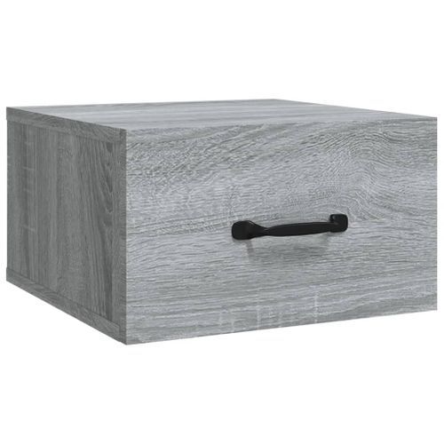 Table de chevet murale Sonoma gris 35x35x20 cm - Photo n°2; ?>