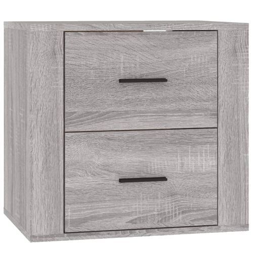 Table de chevet murale Sonoma gris 50x36x47 cm - Photo n°2; ?>