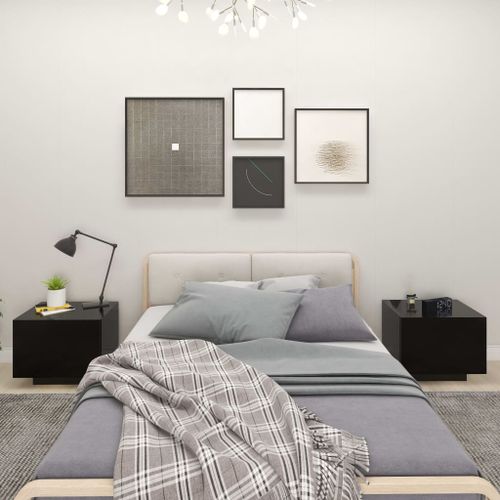 Table de chevet Noir 100x35x40 cm - Photo n°2; ?>