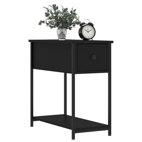 Table de chevet noir 30x60x60 cm Bois d’ingénierie - Photo n°3; ?>