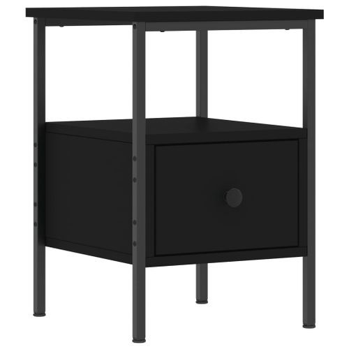 Table de chevet noir 34x36x50 cm bois d’ingénierie - Photo n°2; ?>