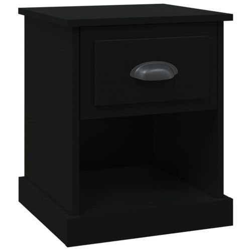 Table de chevet noir 39x39x47,5 cm bois d’ingénierie - Photo n°2; ?>