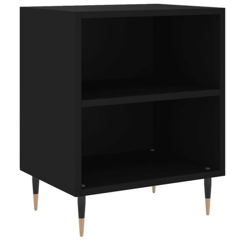 Table de chevet noir 40x30x50 cm bois d’ingénierie - Photo n°2; ?>