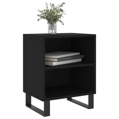Table de chevet noir 40x30x50 cm bois d’ingénierie - Photo n°3; ?>