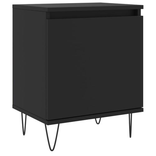 Table de chevet noir 40x30x50 cm bois d’ingénierie - Photo n°2; ?>