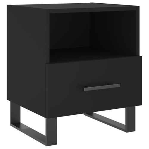 Table de chevet noir 40x35x47,5 cm bois d’ingénierie - Photo n°2; ?>