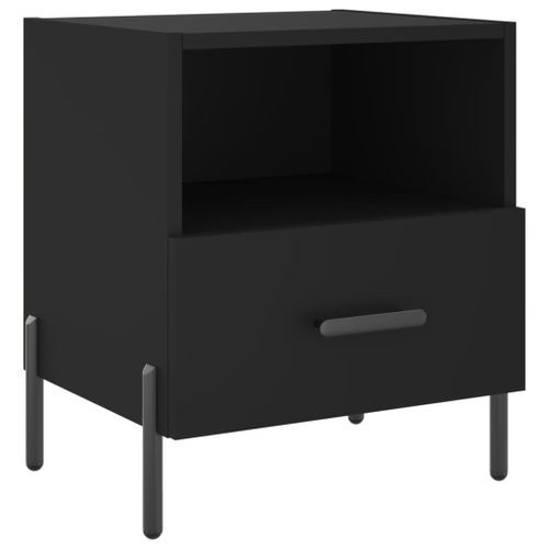 Table de chevet noir 40x35x47,5 cm bois d’ingénierie - Photo n°2; ?>