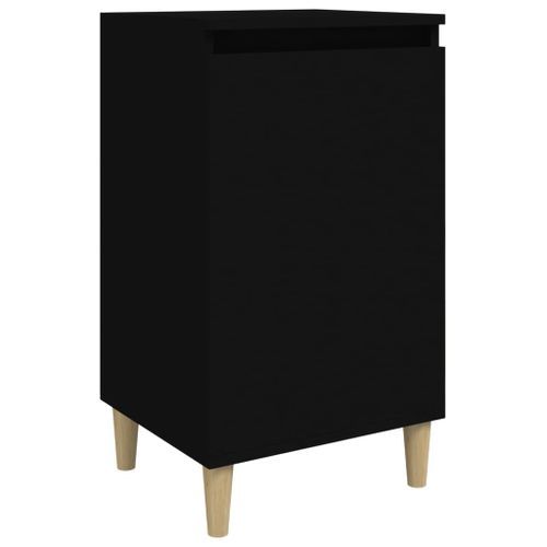 Table de chevet noir 40x35x70 cm bois d’ingénierie - Photo n°2; ?>