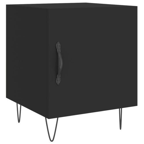 Table de chevet noir 40x40x50 cm bois d’ingénierie - Photo n°2; ?>