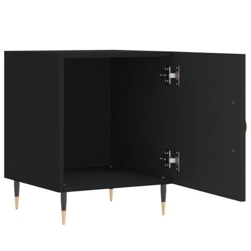 Table de chevet noir 40x40x50 cm bois d’ingénierie - Photo n°3; ?>