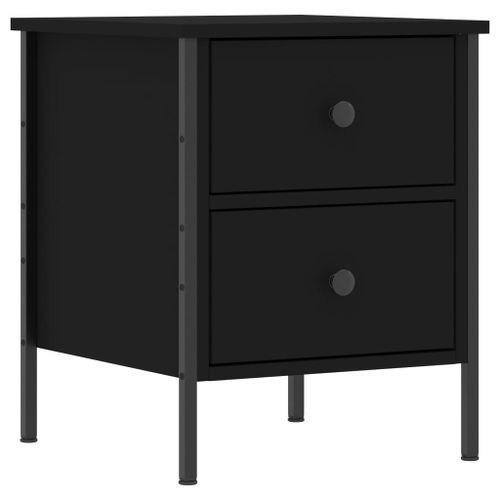 Table de chevet noir 40x42x50 cm bois d’ingénierie - Photo n°2; ?>