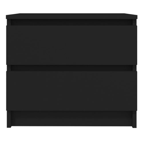 Table de chevet Noir 50x39x43,5 cm - Photo n°3; ?>