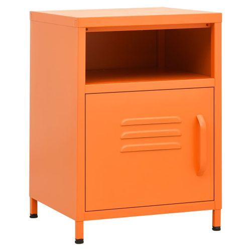 Table de chevet Orange 35x35x51 cm Acier - Photo n°2; ?>