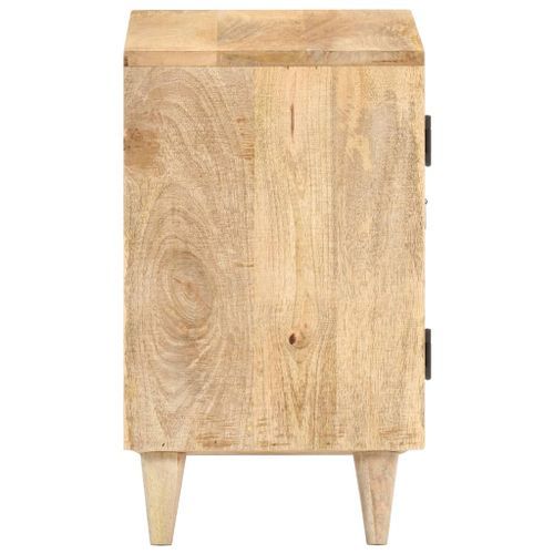 Table de chevet sculptée 40x30x50 cm Bois de manguier massif - Photo n°2; ?>