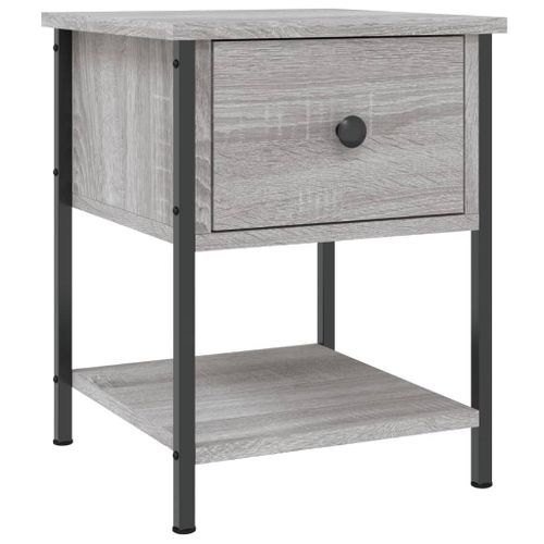 Table de chevet sonoma gris 34x35,5x45 cm bois d'ingénierie - Photo n°2; ?>