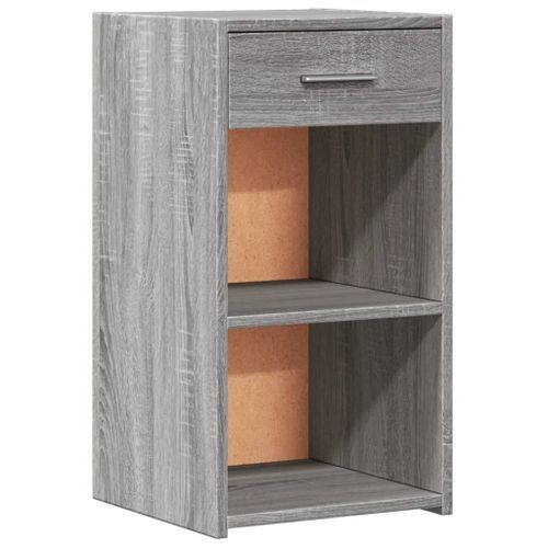 Table de chevet sonoma gris 35x34x65 cm bois d'ingénierie - Photo n°2; ?>