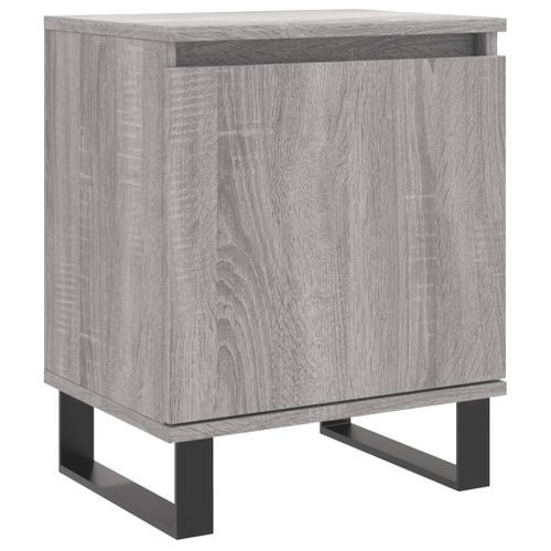 Table de chevet sonoma gris 40x30x50 cm bois d'ingénierie - Photo n°2; ?>