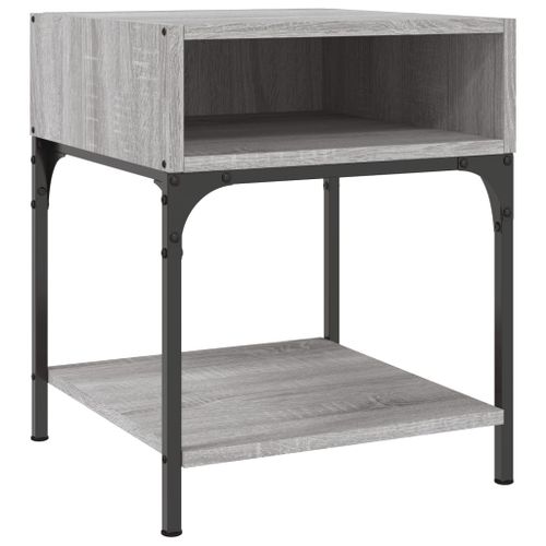 Table de chevet sonoma gris 40x41x50 cm bois d'ingénierie - Photo n°2; ?>