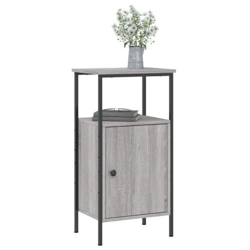 Table de chevet sonoma gris 41x31x80 cm bois d'ingénierie - Photo n°3; ?>