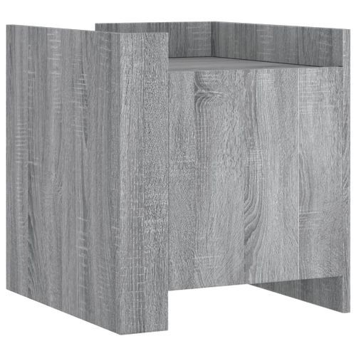 Table de chevet sonoma gris 45x50x50 cm bois d'ingénierie - Photo n°2; ?>