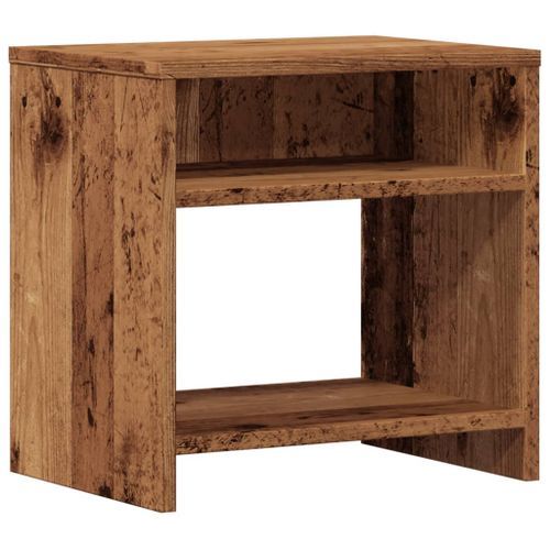 Table de chevet vieux bois 40x30x40 cm bois d'ingénierie - Photo n°2; ?>